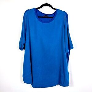 Universal Standard Blue Crew Neck Short Sleeve Shirt